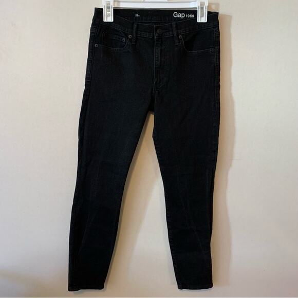 Gap Matte Black True Skinny Jeans SHORT - Picture 1 of 7